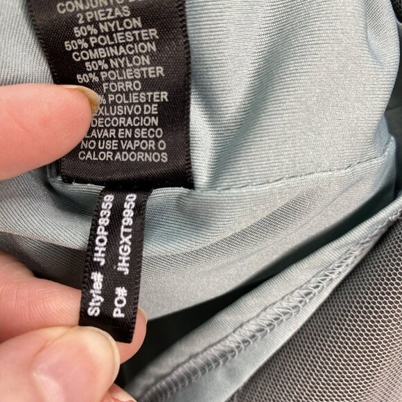 Jessica Howard‎ Dress Jacket Set 12P Blue Tiered Strap Beaded Formal Wedding - Picture 12 of 16